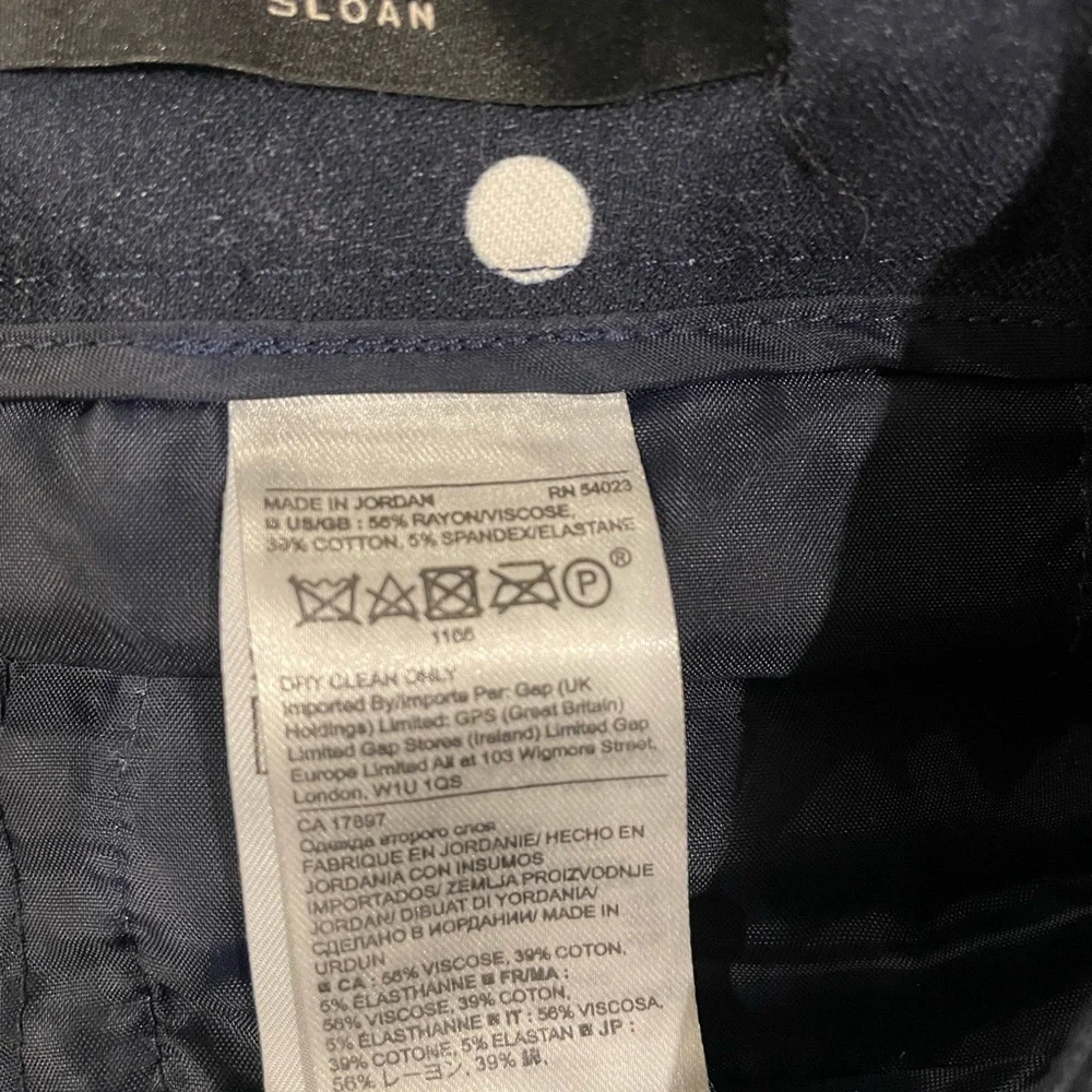 Banana Republic Sloan Navy polka dot pants. - Picture 5 of 8